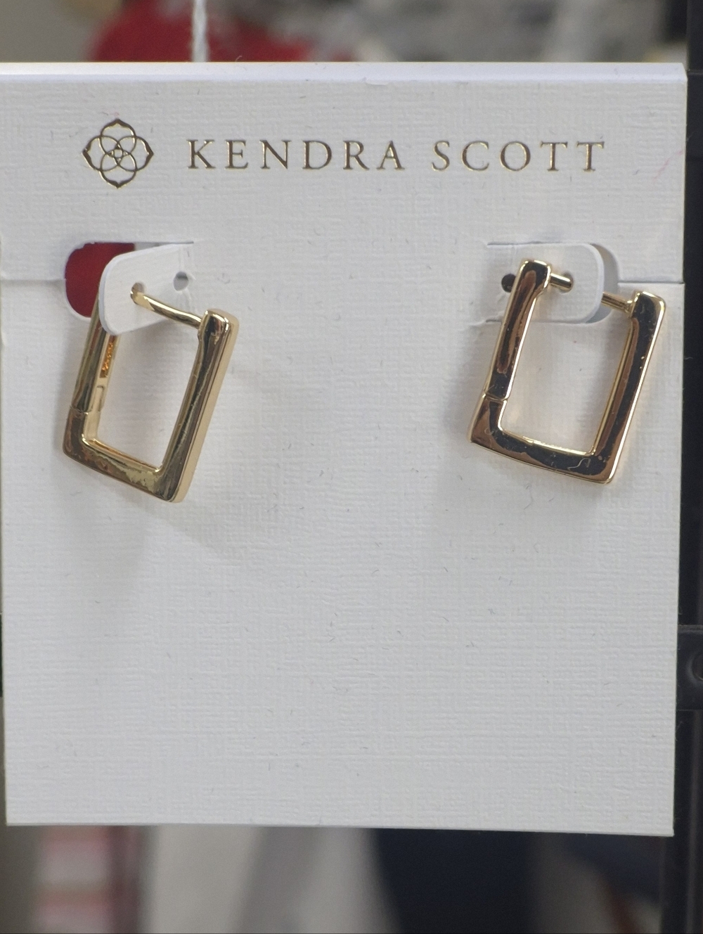 Kendra Scott Polished Gold Square Hoop Earrings